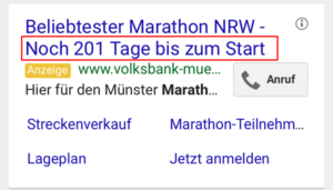 Countdown Beispiel