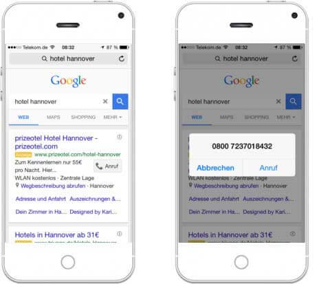 Google AdWords für Mobilgeräte erstellen_Anruferweiterung-Heise-Regioconcept