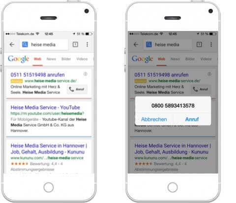 Google AdWords für Mobilgeräte erstellen_Nur-Anruf-Kampagnen-Heise-Regioconcept
