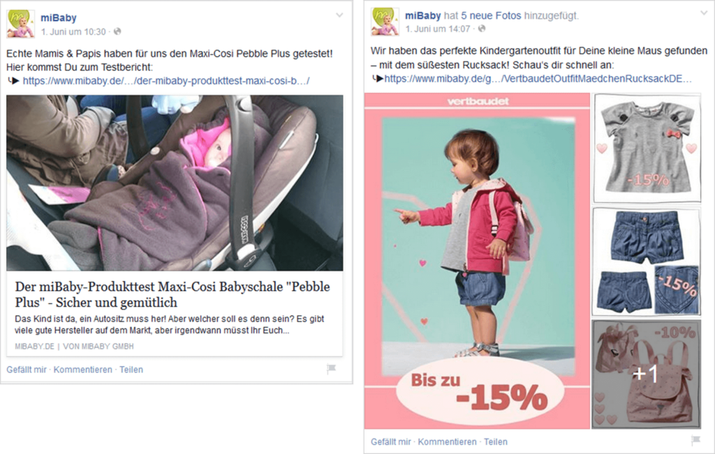 Facebook Marketing Beispielposting
