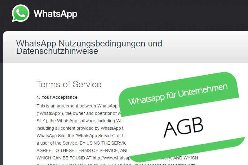 WhatsApp für Unternehmen - Rechtsfragen