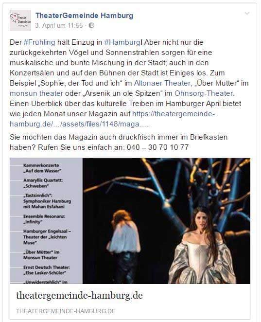 Theater Gemeinde Hamburg Facebook Post