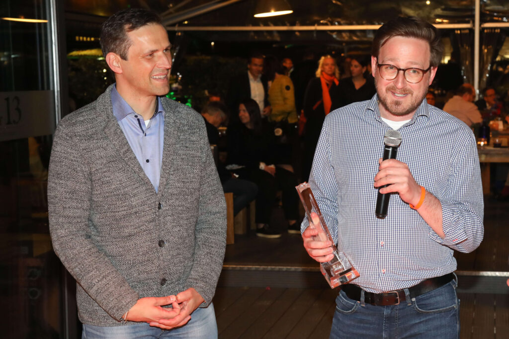 Karsten Marquardsen und Michael Herfort bei der Verleihung der VerzeichnismedienPreise 2019