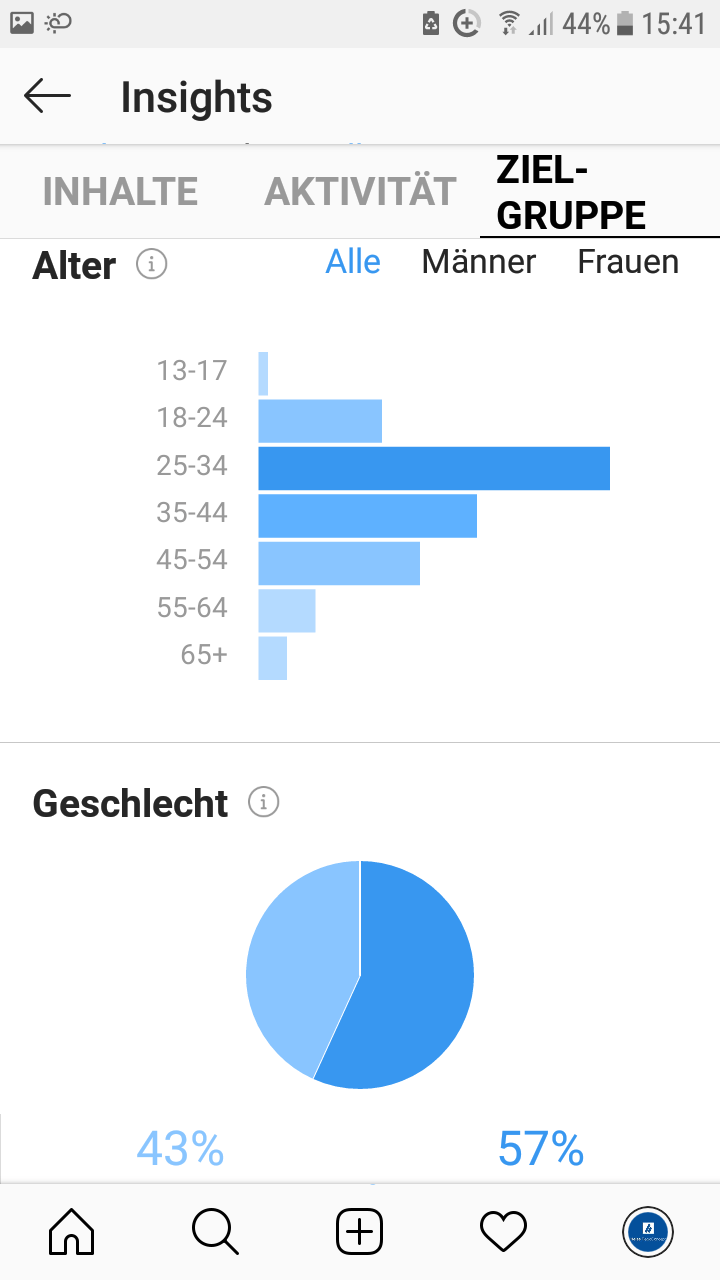 Instagram Insights Zielgruppe