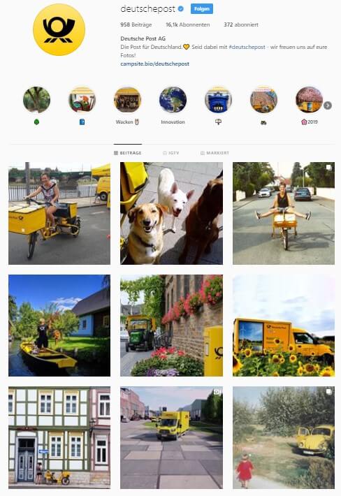 Instagram Feed Deutsche Post