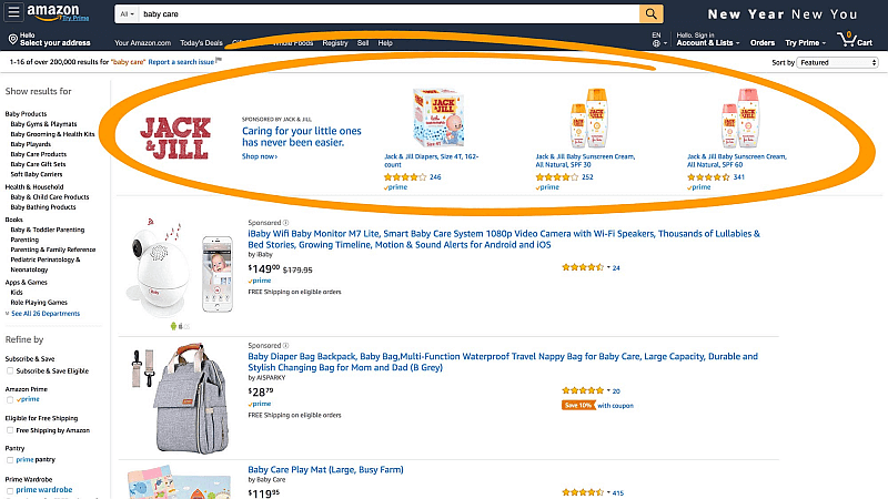Amazon Werbung Beispiel Sponsored Brands