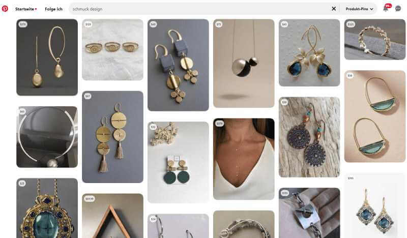 Beispiele für Produkt-Pins, Quelle: Pinterest