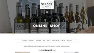 Online-Shop Referenz Weingut Rieger
