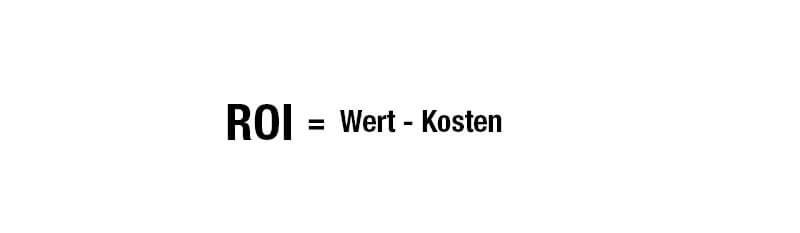 Berechnung des einfachen Return on Investment, Grafik: heise regioconcept