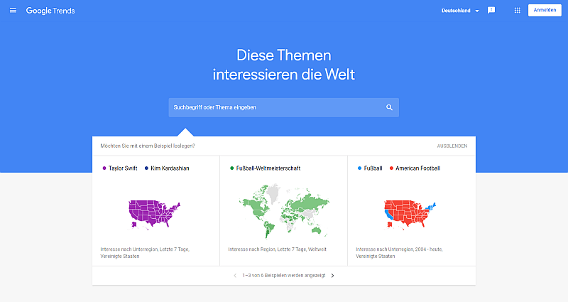 Screenshot: Google Trends, Quelle: Heise RegioConcept