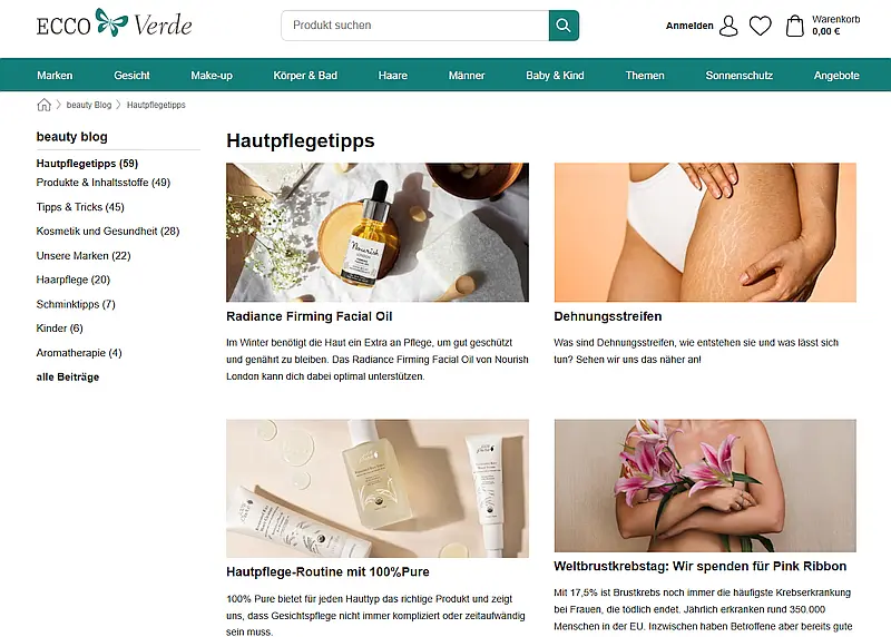 Beauty Blog von Ecco Verde