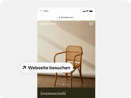 Mobile Deep-Links-Anzeige auf Pinterest. Quelle: Pinterest. Screenshot: heise regioconcept.